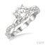 Round Shape Semi-Mount Diamond Engagement Ring