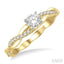 Round Shape Semi-Mount Diamond Engagement Ring