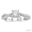 Round Shape Semi-Mount Diamond Engagement Ring
