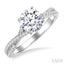 Round Shape Semi-Mount Diamond Engagement Ring