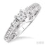 Princess Shape Past Present & Future Diamond Engagement Ring