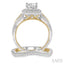 Princess Shape Halo Diamond Wedding Set