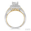Princess Shape Halo Diamond Engagement Ring