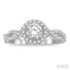 Round Shape Semi-Mount Halo Diamond Engagement Ring