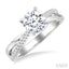Round Shape Semi-Mount Diamond Engagement Ring