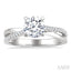 Round Shape Semi-Mount Diamond Engagement Ring