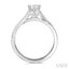 Round Shape Semi-Mount Diamond Engagement Ring