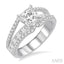 Princess Shape Semi-Mount Diamond Engagement Ring