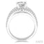 Princess Shape Semi-Mount Diamond Engagement Ring