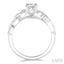 Princess Shape Semi-Mount Diamond Engagement Ring