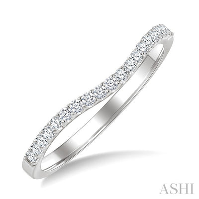 Chevron Diamond Wedding Band