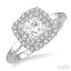 Princess Shape Halo Diamond Engagement Ring
