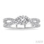 Round Shape Semi-Mount Diamond Engagement Ring