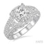 Princess Shape Semi-Mount Diamond Engagement Ring