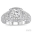 Princess Shape Semi-Mount Diamond Engagement Ring