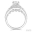 Princess Shape Semi-Mount Diamond Engagement Ring