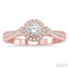 Round Shape Halo Diamond Engagement Ring