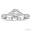 Round Shape Halo Diamond Engagement Ring