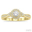Round Shape Halo Diamond Engagement Ring