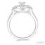 Round Shape Past Present & Future Halo Diamond Engagement Ring