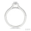 Round Shape Semi-Mount Halo Diamond Engagement Ring