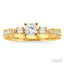 Princess Shape Past Present & Future Diamond Engagement Ring