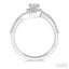 Round Shape Semi-Mount Halo Diamond Engagement Ring