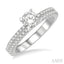 Round Shape Semi-Mount Diamond Engagement Ring