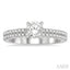 Round Shape Semi-Mount Diamond Engagement Ring