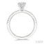 Round Shape Semi-Mount Diamond Engagement Ring