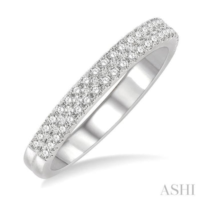Two Row Diamond Wedding Band