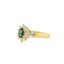 IGI Certified Alexandrite & Diamond Halo Ring