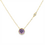 Amethyst & Diamond Station Necklace