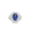 Tanzanite & Diamond Halo Fashion Ring