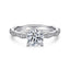 Round Diamond Hidden Halo Engagement Ring