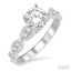 Round Shape Semi-Mount Diamond Engagement Ring