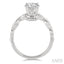Round Shape Semi-Mount Diamond Engagement Ring