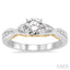 Round Shape Semi-Mount Diamond Engagement Ring