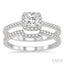 Princess Shape Halo Diamond Wedding Set