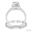 Princess Shape Halo Diamond Wedding Set