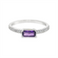Amethyst & Diamond Stackable Ring