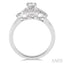 Princess Shape Halo Diamond Engagement Ring