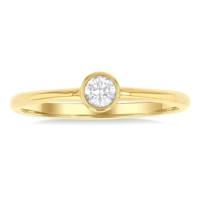 Petite Bezel Solitaire Ring
