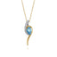 Blue Topaz & Diamond Pendant