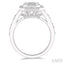 Pie Cut Emerald Halo Fusion Diamond Engagement Ring