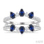 Pear Shape Gemstone & Diamond Insert Ring