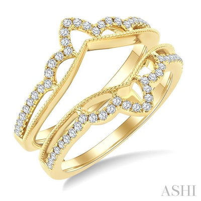 Chevron Diamond Insert Ring
