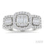 Cushion Shape Past Present & Future Halo Fusion Diamond Engagement Ring