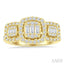 Cushion Shape Past Present & Future Halo Fusion Diamond Engagement Ring