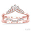 Chevron Baguette Diamond Insert Ring